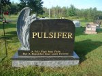 #31 - Supreme Black - All Polished black with carved angel and gold leaf lettering